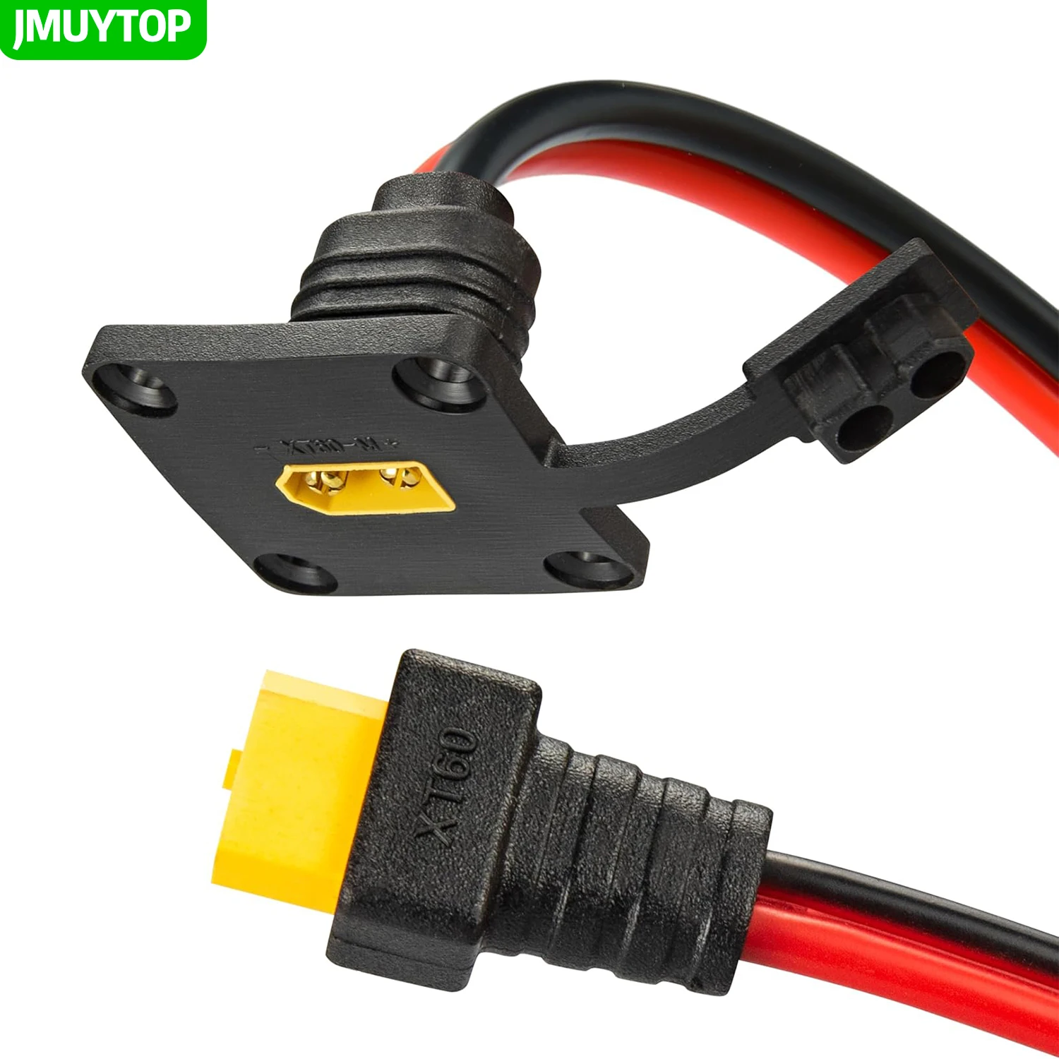 Cabo de Montagem em Painel JMUYTOP 3FT 12AWG XT60, Cabo XT90 Macho para Fêmea, Adaptador de Alta Resistência para Gerador Solar/Bateria LiPo/Drone FPV
