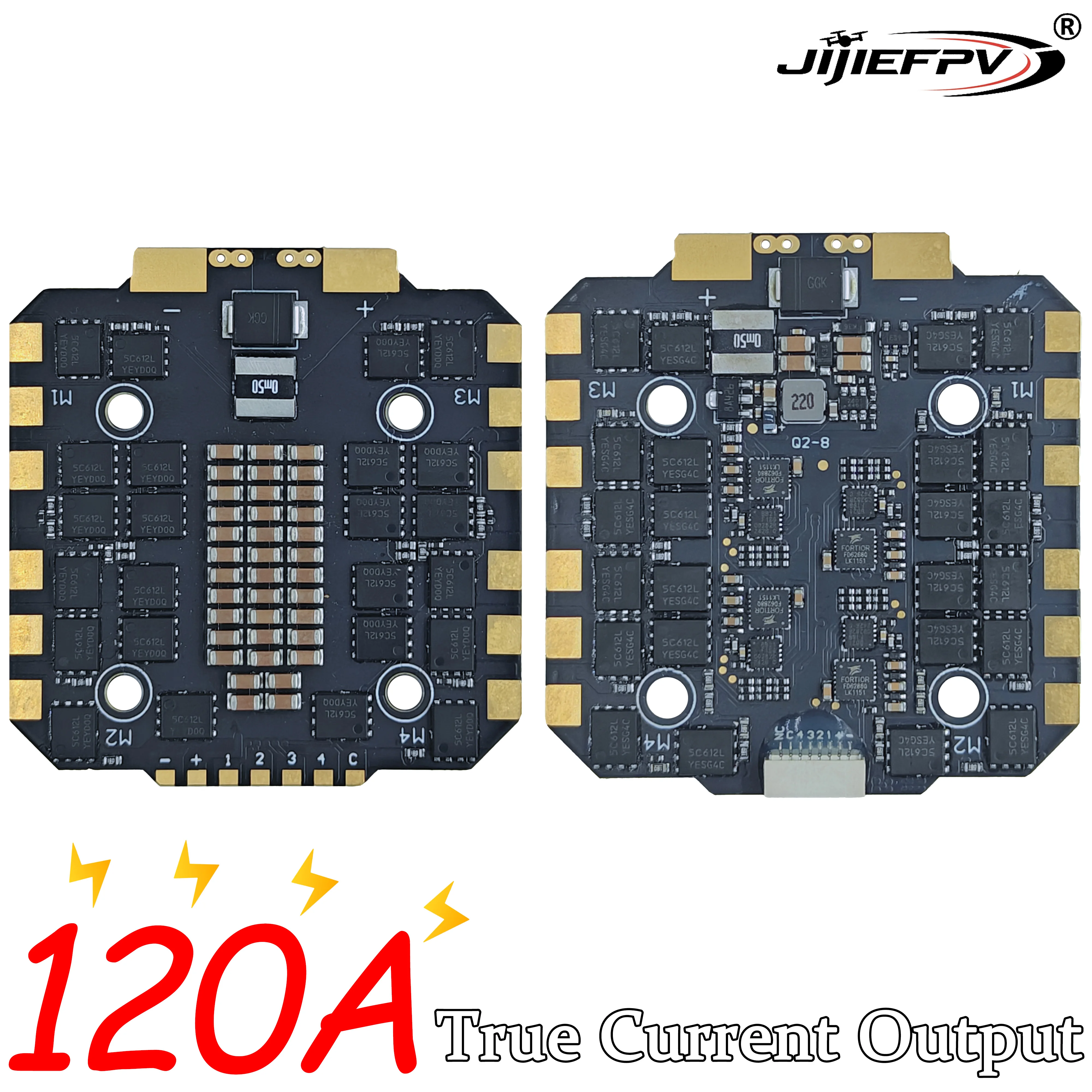 JIJIEFPV 120A 100A 80A 3-12S 4IN1 ESC H743 Stack H7 FC Controlador de Voo FPV para Estrutura de Drone FPV MARK4 de 13 polegadas JIJIEFPV 120A 100A 80A 3-12S 4IN1 ESC H743 Stack H7 FC Controlador de Voo FPV para Estrutura de Drone FPV MARK4 de 13 polegadas