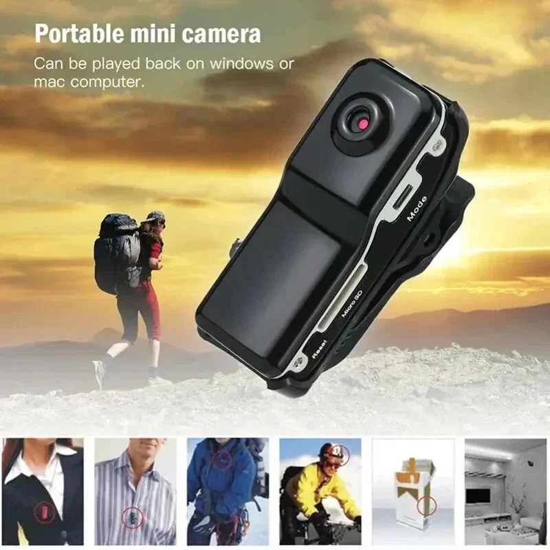 Câmera Esportiva Mini DV 4K HD, Câmera de Corpo Portátil para Gravação de Vídeo, Câmera de Segurança para Babá, DVR para Carro Esportivo, Webcam 2026 Nova