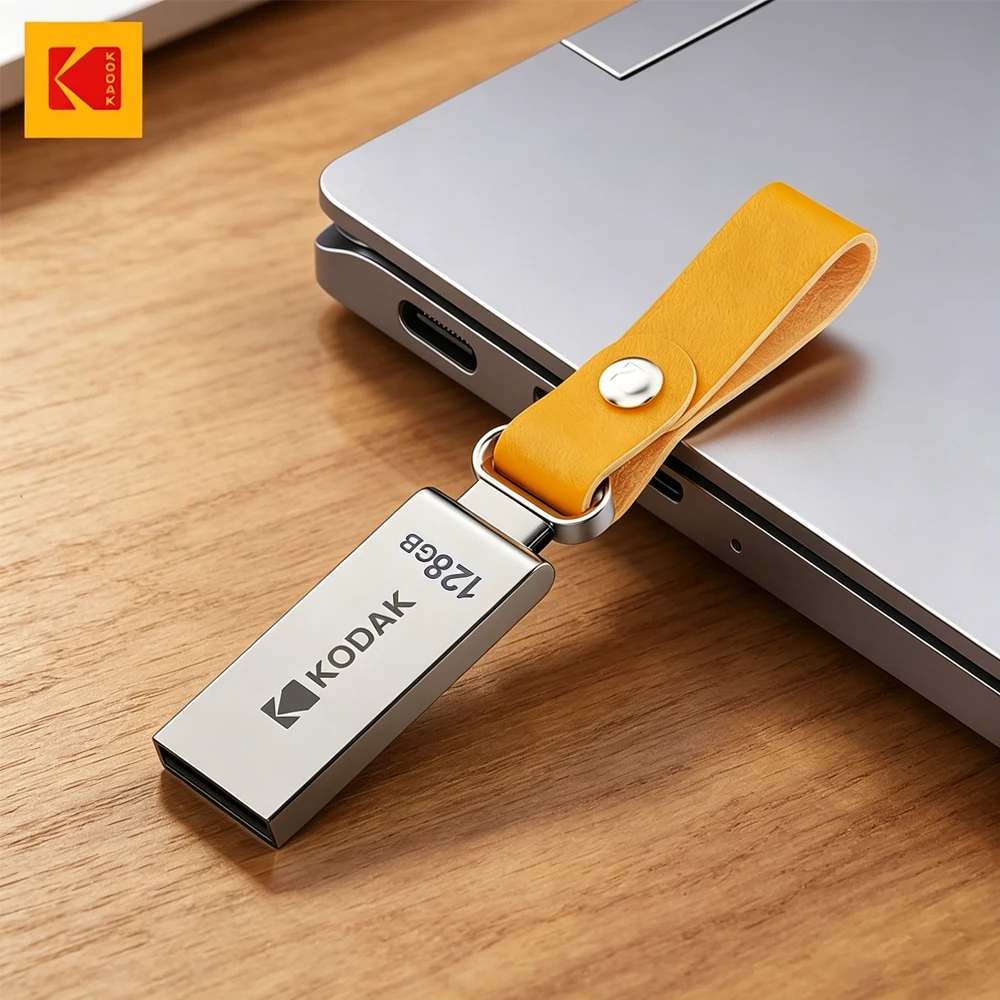 KODAK-Impermeável Mini Flash Drive, Memory Stick, Couro, Disco U, Disco U, USB 2.0, 128GB, 64GB, 32GB