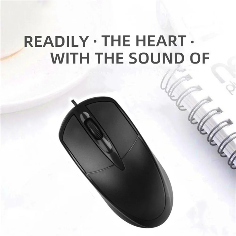 Mouse USB com Fio para Computador, Mouse Óptico, Gamer, PC, Laptop, Mouse, Uso em Escritório e Casa