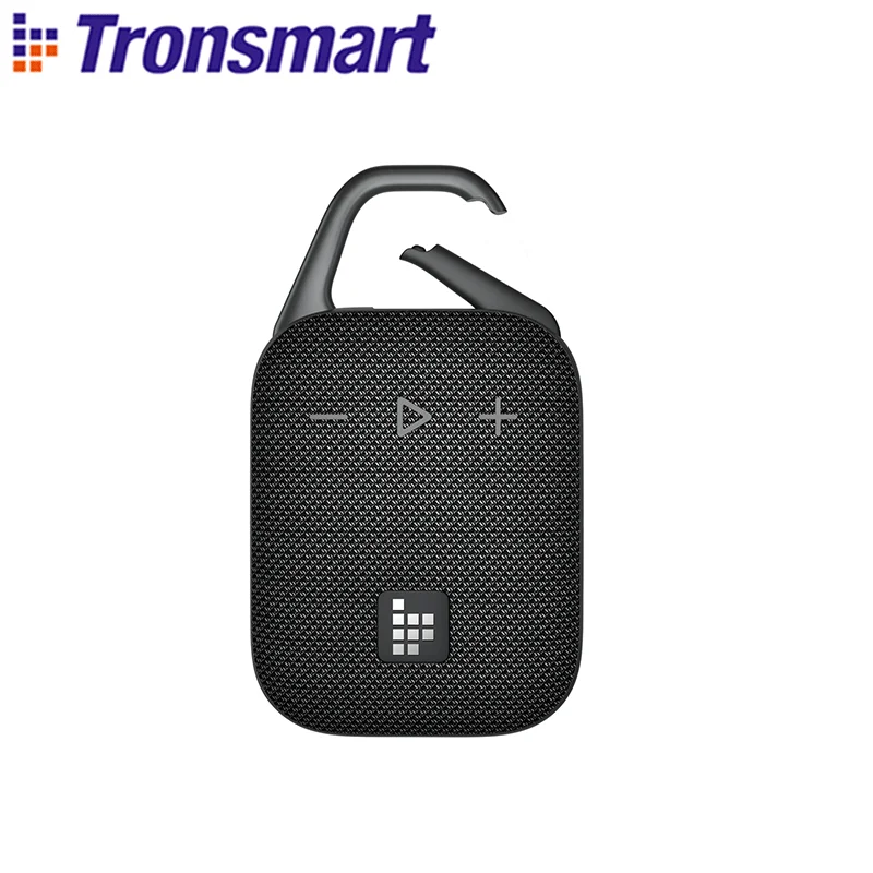 Tronsmart caixa de som bluetooth Mirtune H1 portátil Alto-falante portátil Bluetooth com gancho, IPX7 à prova d'água, 20 horas de reprodução, TWS, para camping, caminhadas