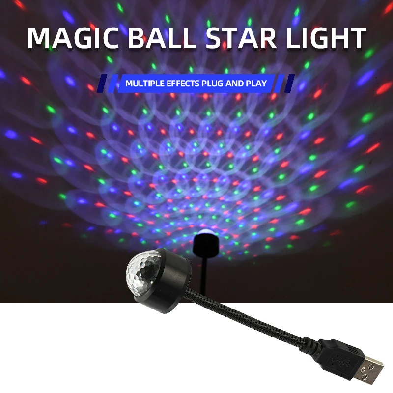 1/2 Peças Mini Projetor de Luz LED Estrelado a Laser para Ambiente, NOVO, Lâmpada USB para Teto de Carro, Decoração Interna Automotiva, Lâmpada Noturna Galáxia