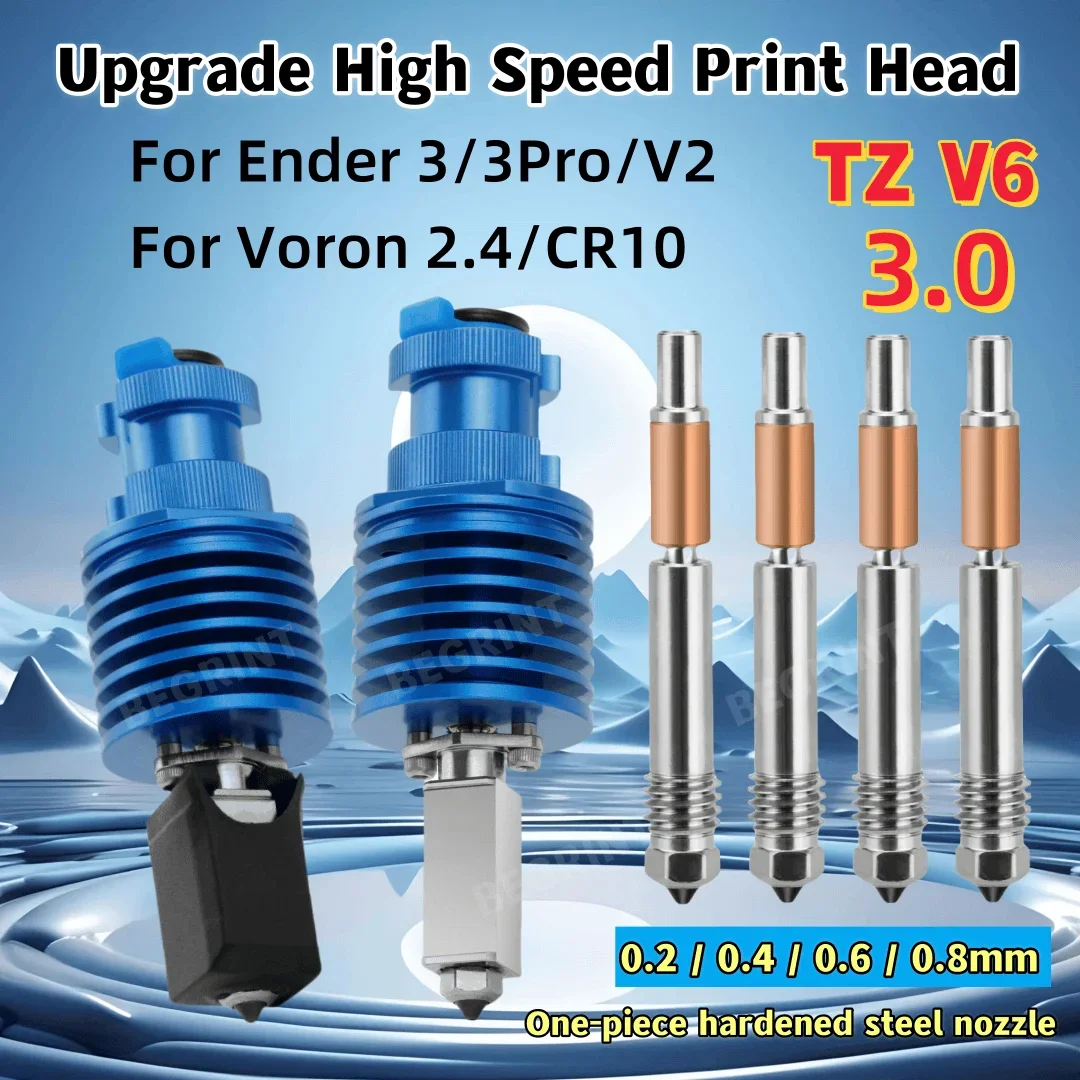 Atualização de cabeça de impressão de alta velocidade tz v6 3.0 kit hotend para ender 3/3 pro/voron 2.4 extrusora hi-end j-head para prusa ender 3 v2/cr10 Atualização de cabeça de impressão de alta velocidade tz v6 3.0 kit hotend para ender 3/3 pro/voron 2.4 extrusora hi-end j-head para prusa ender 3 v2/cr10