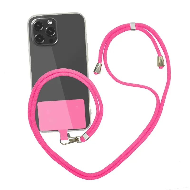 Cordão de telefone ajustável, cordão destacável para celular, acessórios de corrente, corda de celular, alças de pescoço universais