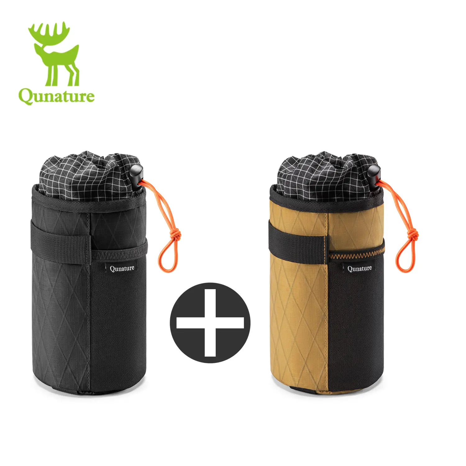 Qunature 2 Peças Bolsa de Guidão para Bicicleta, Bolsa de Quadro Dianteiro MTB RB, Bolsa Térmica Isolada, Bolsa de Guidão para Bicicleta Dobrável, Bolsa Transversal