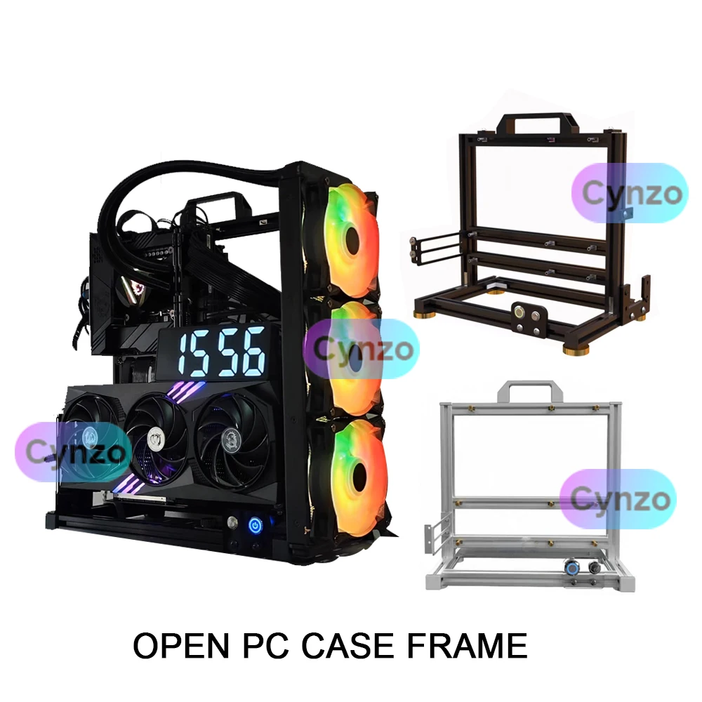 Armário gamer itx matx atx, mod desktop pc caso rack de quadro aberto, refrigerador de água chassi de jogos de computador personalidade vertical diy Armário gamer itx matx atx, mod desktop pc caso rack de quadro aberto, refrigerador de água chassi de jogos de computador personalidade vertical diy
