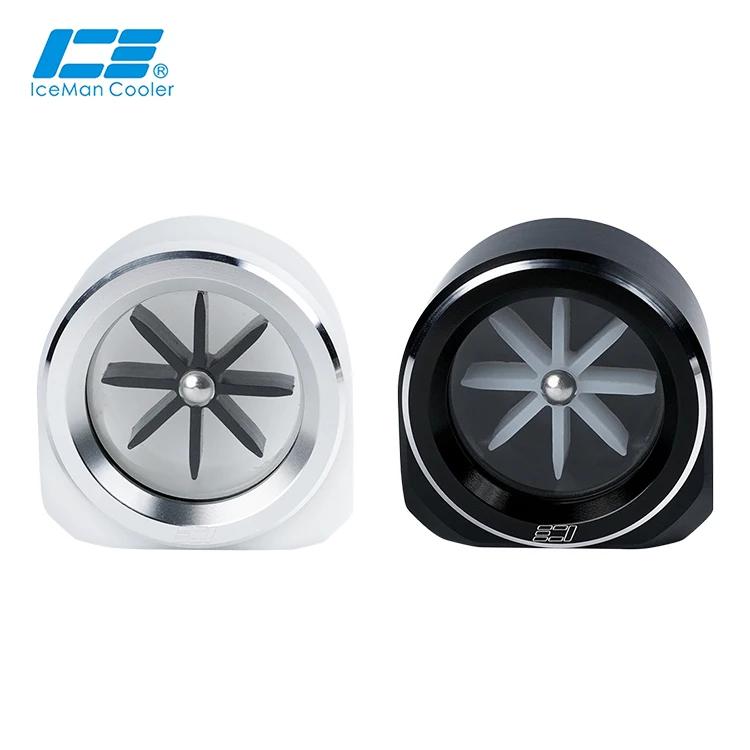 IceManCooler G1/4 “velocidade de fluxo de resfriamento de água, acessório de construção de refrigerador de água de computador, preto, branco ICE-R3