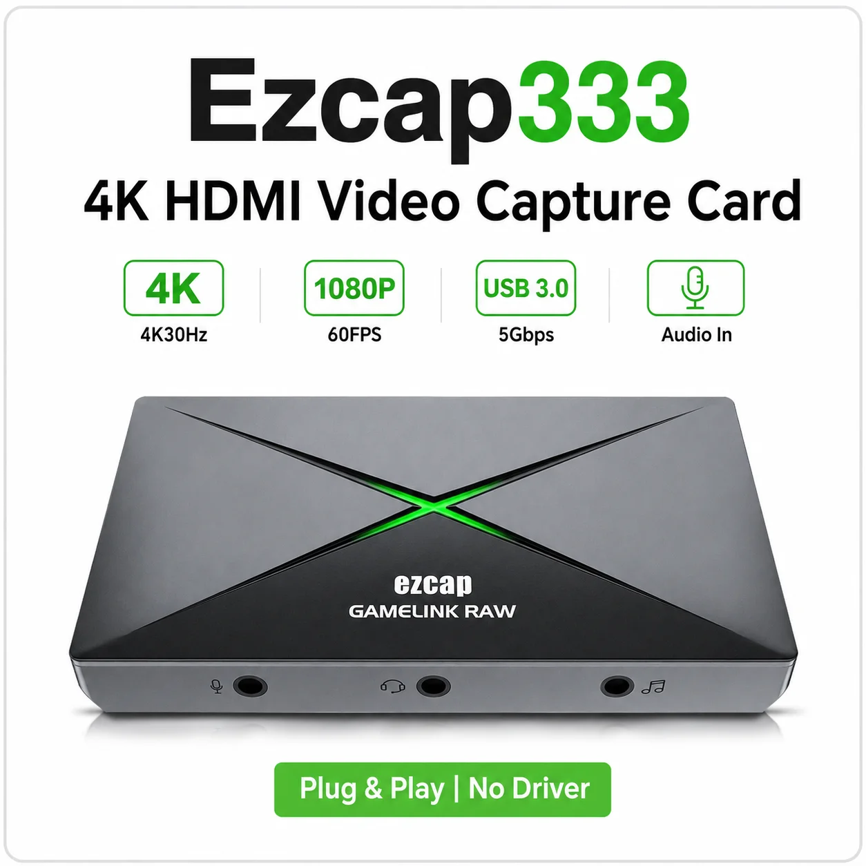 Placa de Captura de Vídeo HDMI 4K Ezcap333P USB 3.0 Tipo-C 1080P120, Capturador de Vídeo para Jogos PS5 Xbox Switch, Gravador de Streaming ao Vivo OBS Placa de Captura de Vídeo HDMI 4K Ezcap333P USB 3.0 Tipo-C 1080P120, Capturador de Vídeo para Jogos PS5 Xbox Switch, Gravador de Streaming ao Vivo OBS