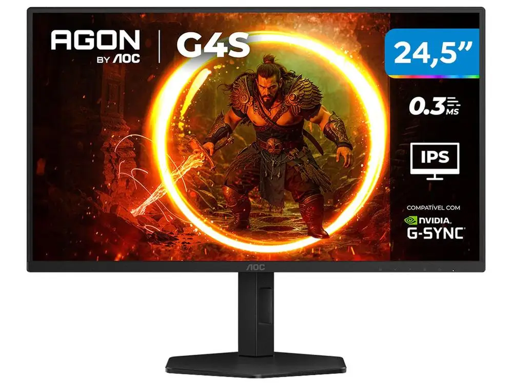 Monitor Gamer AOC Gaming 25G4S/P 24,5" Full HD 310Hz 0,3ms HDMI 25G4S/P/57 - Bivolt