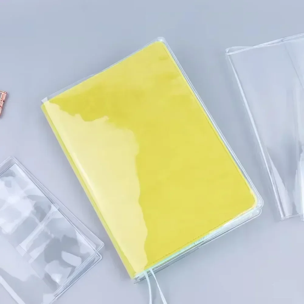 Capa protetora transparente de pvc à prova d'água para notebook a6 a5, diário, livro, diário, capa protetora, material de escritório