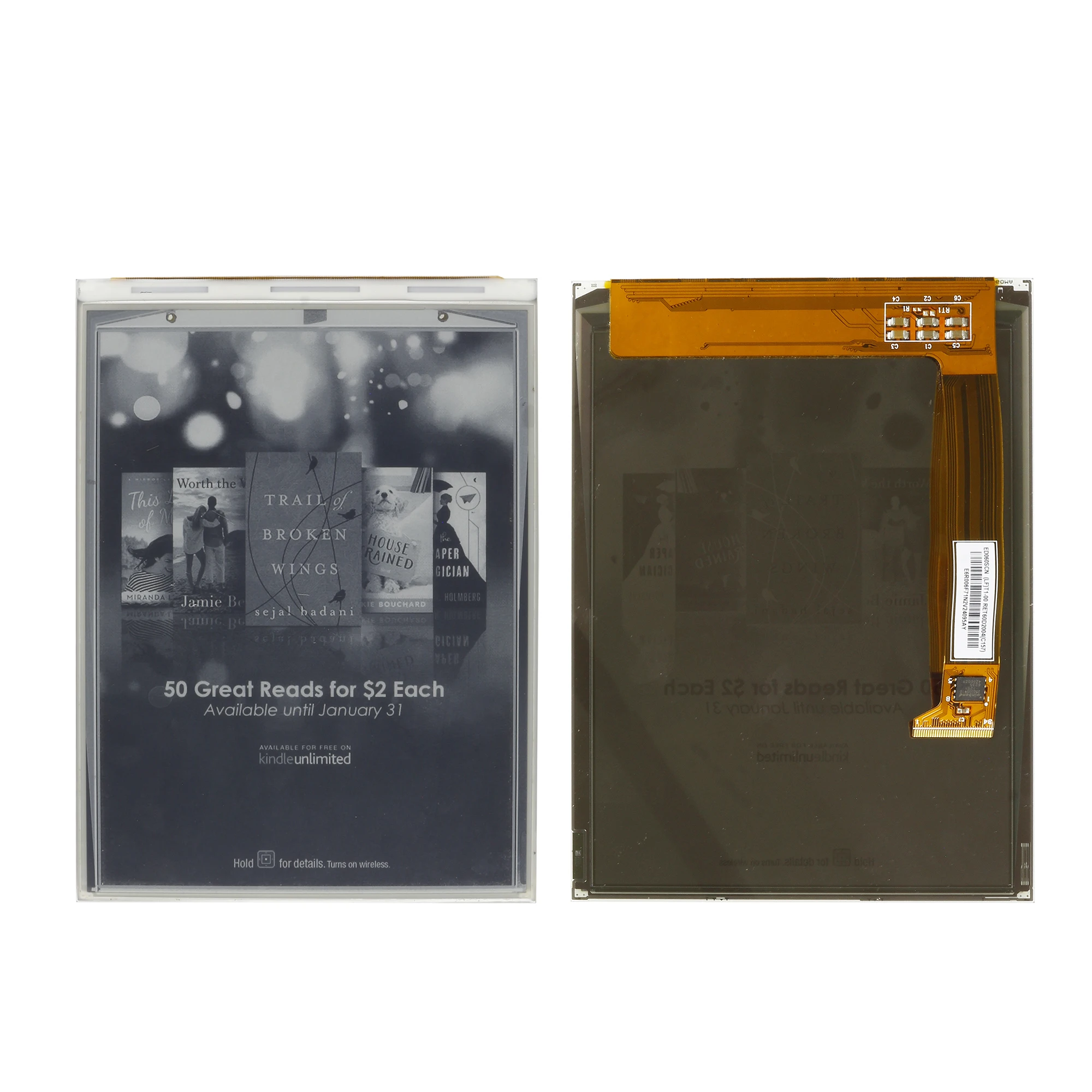 ED060SCF NOVO E-Ink para Amazon Kindle 4 Kindle4 K4 DO1100 D01100 Tela LCD para Leitor de Ebook 800*600