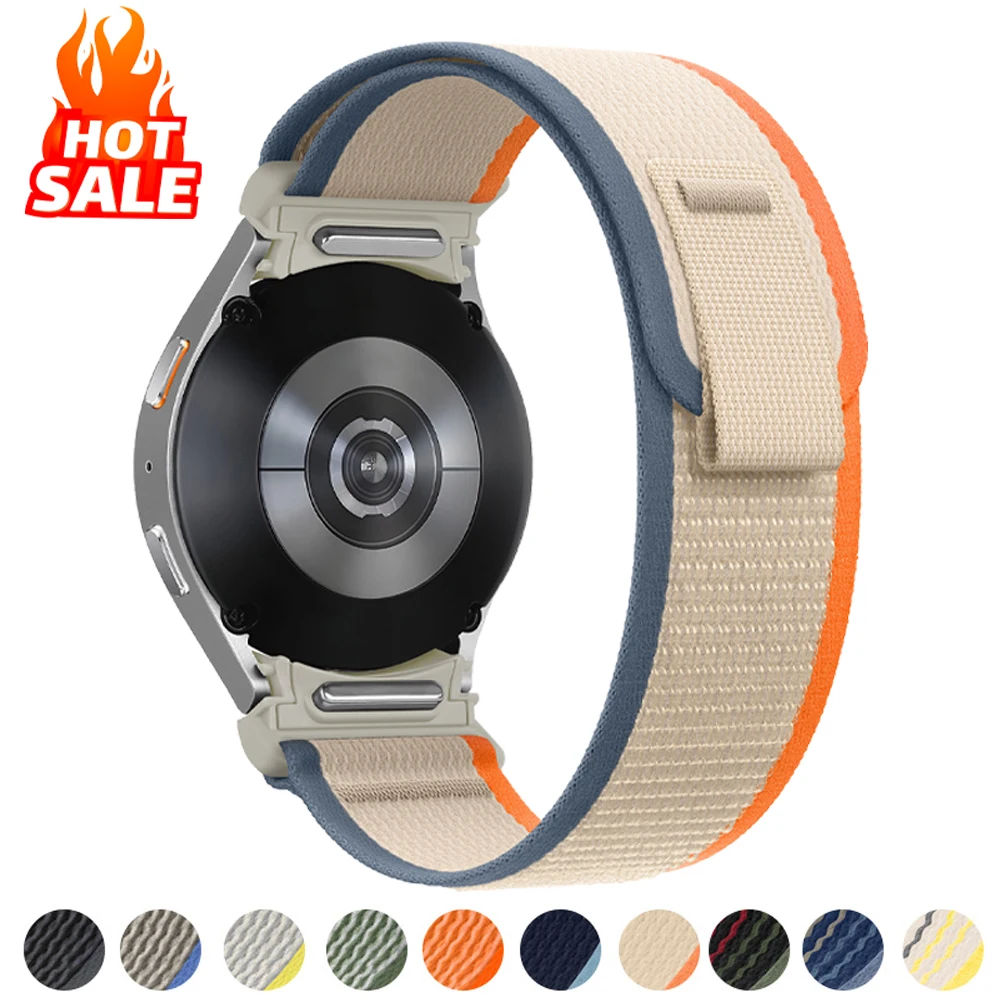 Trilha loop banda para samsung galaxy watch 7 6 5 4 44mm 40mm/fe/5 pro 45mm náilon correa pulseira watch6 clássico 47mm 43mm cinta