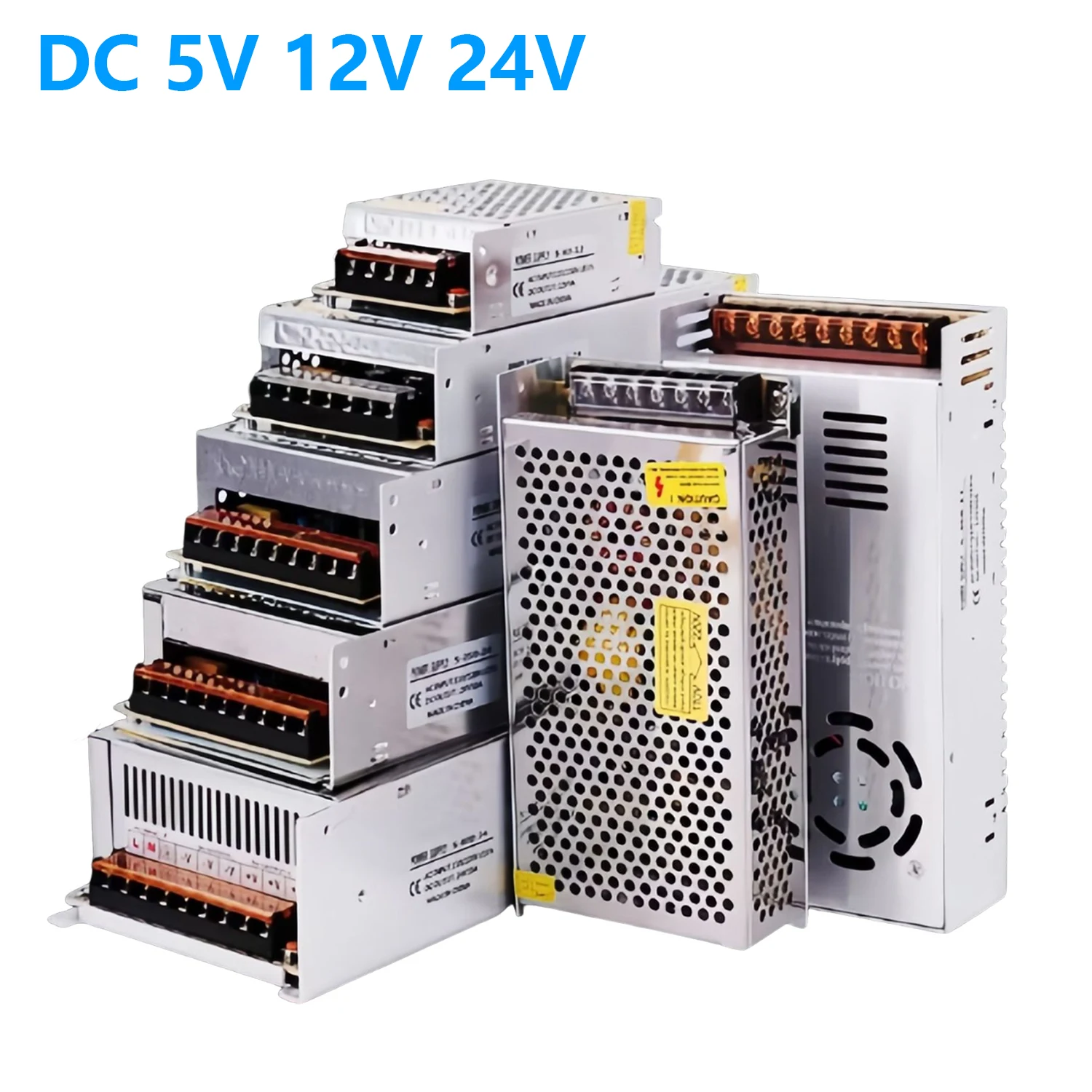 Fonte de Alimentação DC com Comutação 220V 110V para 12V 5V 24V, Transformador 5A 6A 8A 10A 12A 15A 20A 25A 30A para Fita de LED