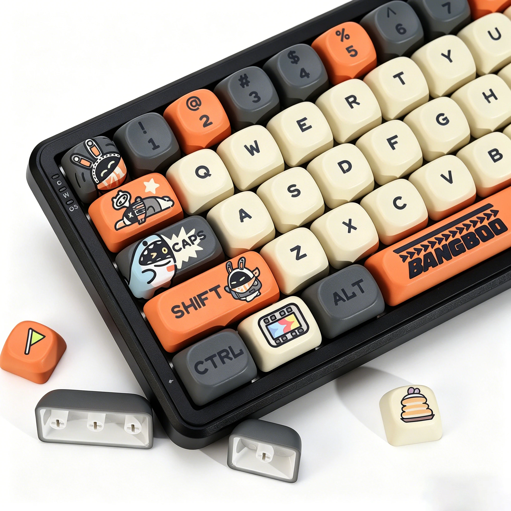 Teclas Temáticas KBDiy ZZZ Bangboo Anime Fofas Perfil KOA MOA PBT Personalizadas ISO DIY para Teclado Mecânico Gamer 60% Teclas Temáticas KBDiy ZZZ Bangboo Anime Fofas Perfil KOA MOA PBT Personalizadas ISO DIY para Teclado Mecânico Gamer 60%