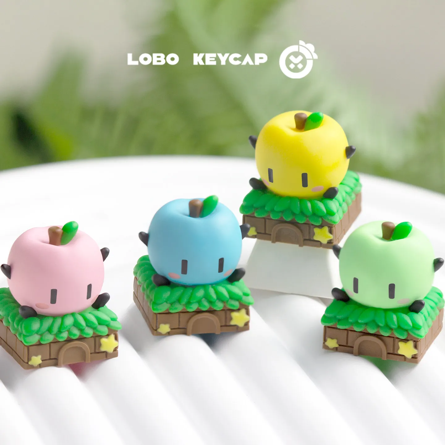 Tecla Lobo Junimo Stardew Valley Personalizada Feita à Mão em Resina para Teclado Mecânico Presente Único e Fofo para Gamers