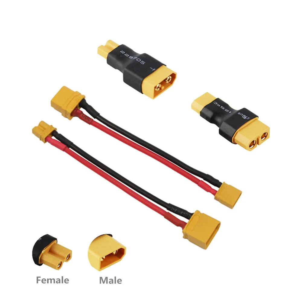 1 peça adaptador de conector xt60 para xt30 plugue macho/fêmea 10cm 16awg cabo de fio de silicone para rc fpv quadcopter cinelog35 peças de drone 1 peça adaptador de conector xt60 para xt30 plugue macho/fêmea 10cm 16awg cabo de fio de silicone para rc fpv quadcopter cinelog35 peças de drone