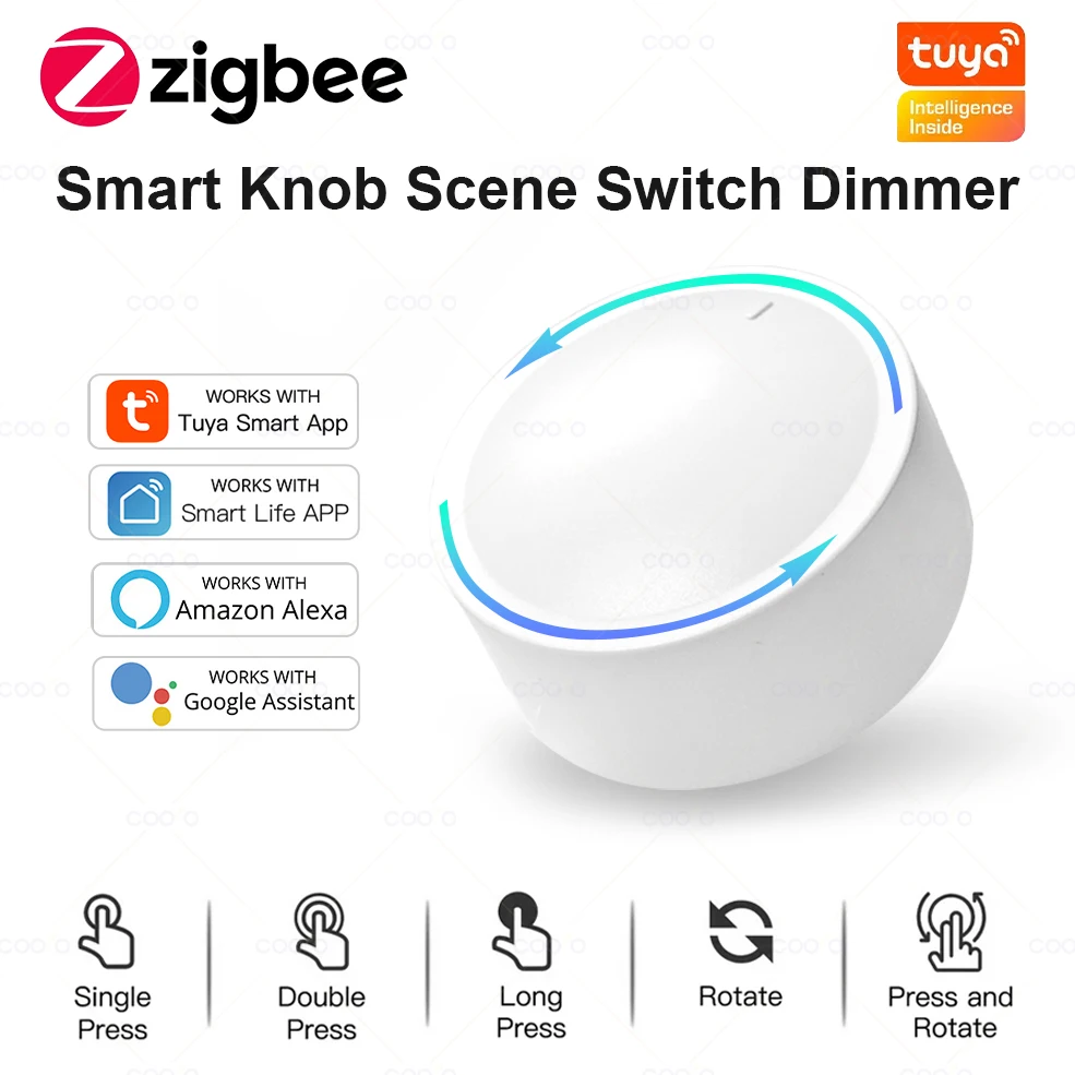 Novo interruptor de botão inteligente tuya zigbee, faça você mesmo, botão de cena sem fio, dimmer rotativo, eletrodomésticos, automação, ligação remota Novo interruptor de botão inteligente tuya zigbee, faça você mesmo, botão de cena sem fio, dimmer rotativo, eletrodomésticos, automação, ligação remota