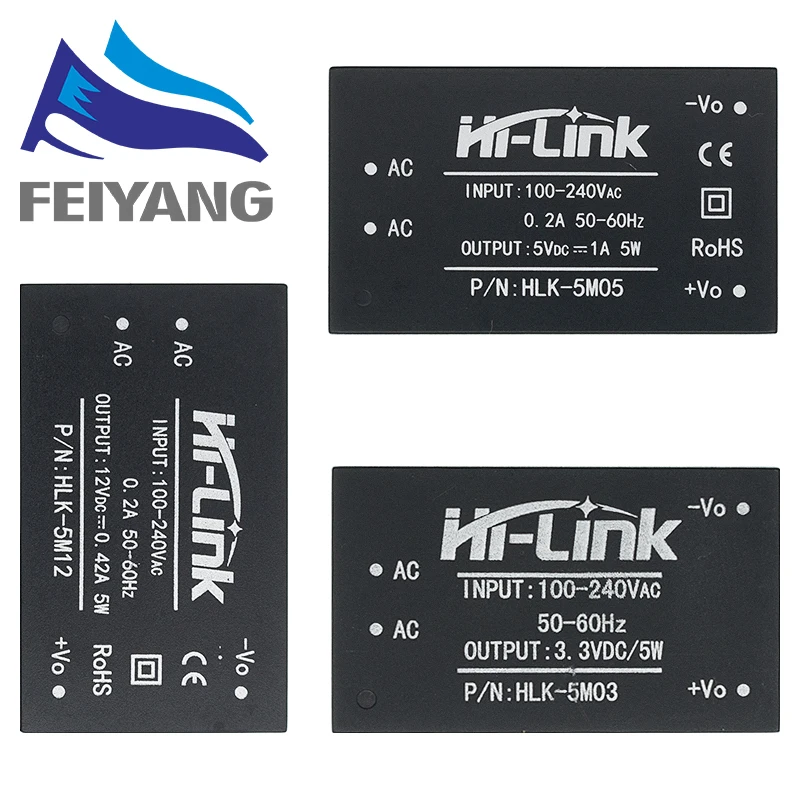 HLK-5M05 HLK-5M03 HLK-5M12 5W AC-DC 220V a 12V/5V/3.3V Buck Step Down Módulo de fonte de alimentação Conversor inteligente HLK-5M05 HLK-5M03 HLK-5M12 5W AC-DC 220V a 12V/5V/3.3V Buck Step Down Módulo de fonte de alimentação Conversor inteligente