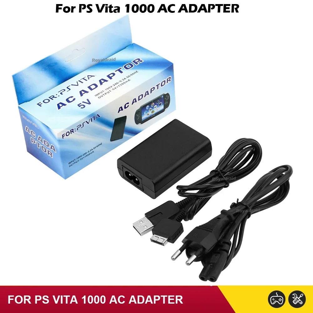 Carregador de parede doméstico com tomada ue/eua, adaptador ac, cabo de alimentação para sony psp/psv host accu psp1000/2000/3000, fonte de alimentação e jogo