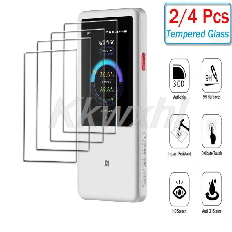 2-4 pçs 9h hd vidro temperado para zte u60 pro mu5250 5g bolso wifi roteador ztu60pro u60pro protetor de tela capa filme