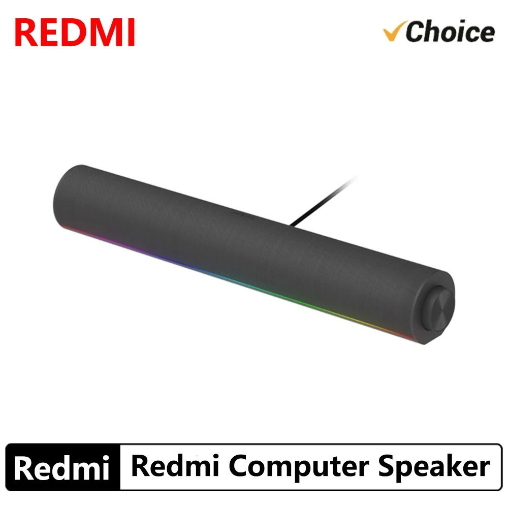 Novo Alto-falante de Computador Redmi com Quatro Unidades, Estéreo de Dois Canais, Luz Ambiente RGB, Bluetooth 5.0, Microfone Integrado e Controle por Botão -CN