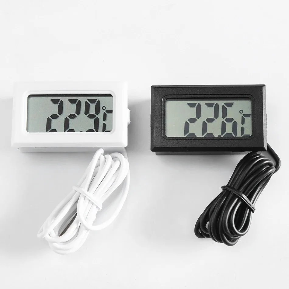 Termômetro Digital Mini LCD com Sonda, Sensor de Temperatura Conveniente para Aquário, Tanque de Peixes, Termômetro para Geladeira