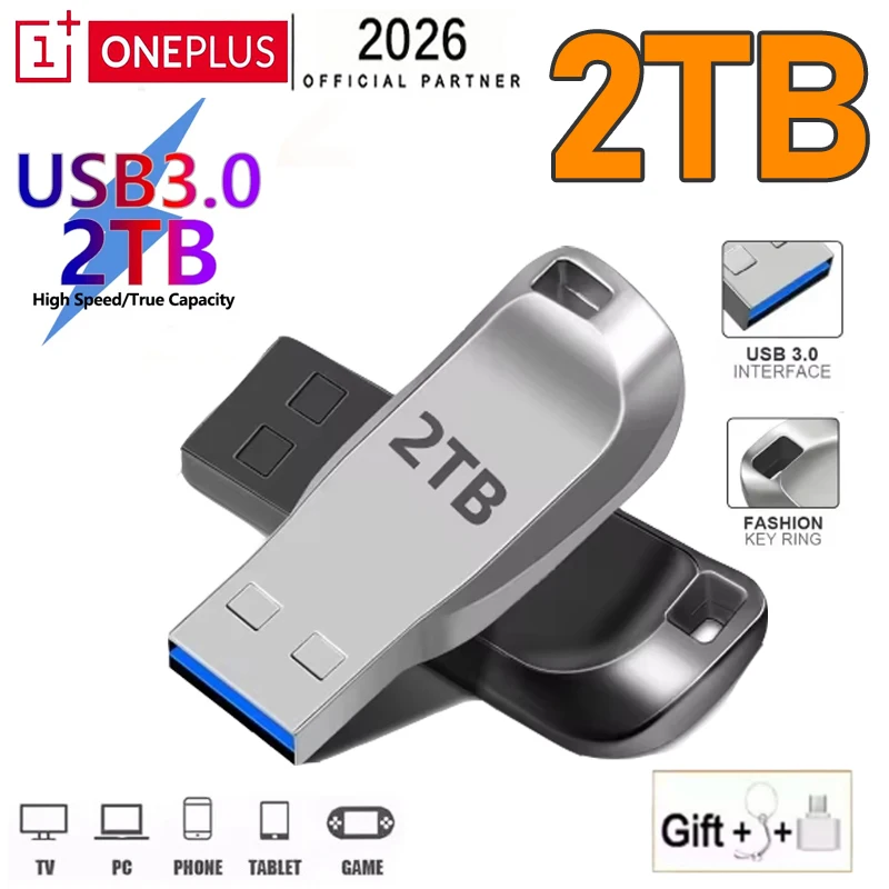 Pen Drive OnePlus USB 3.0 de Alta Velocidade, Metal, Portátil, à Prova d'Água, Memória de Armazenamento 8GB