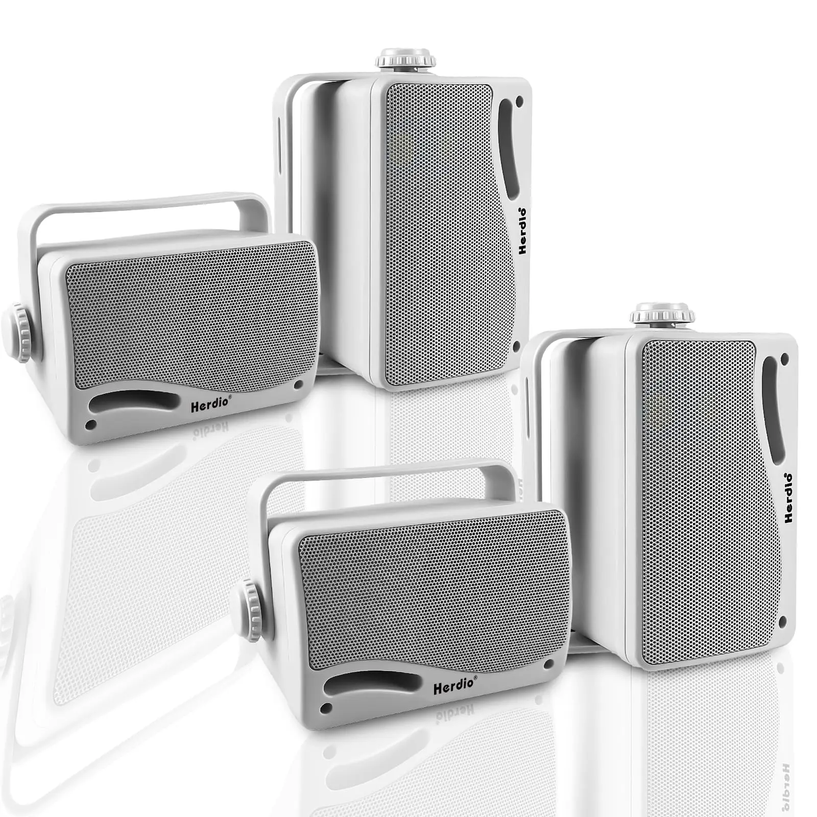 Caixas de Som Bluetooth com Fio Herdio de 3,5 Polegadas e 400W, à Prova d'Água, para Montagem na Parede, para Pátio, Jardim, Casa e Uso Marinho