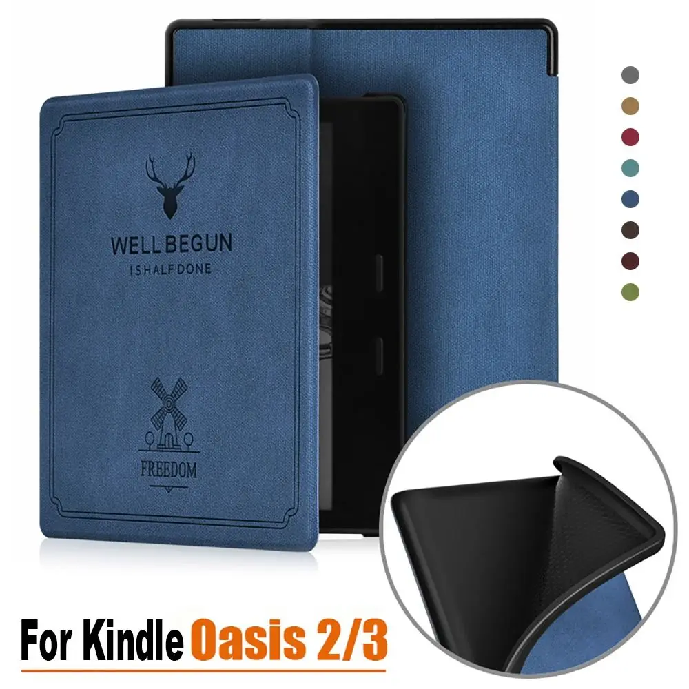 Para amazon kindle oasis 2/3 capa inteligente couro do plutônio 7 polegada e-book leitor folio caso escudo protetor 9/10th geração funda Para amazon kindle oasis 2/3 capa inteligente couro do plutônio 7 polegada e-book leitor folio caso escudo protetor 9/10th geração funda