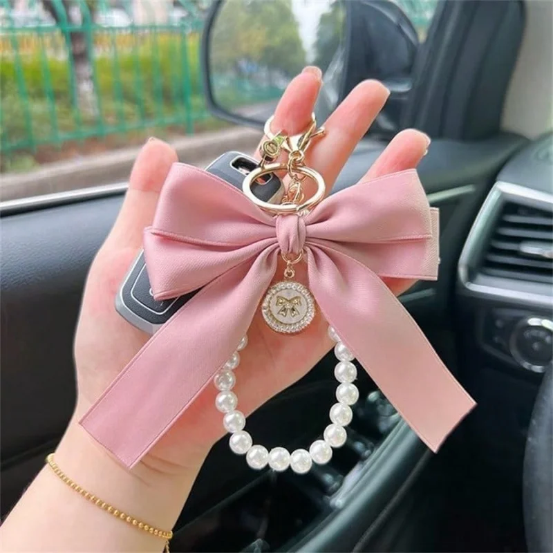 Chaveiro com Laço, Laço Grande, Bolsa para Pendurar, Ornamento, Decorações para Bolsas, Estojo DIY para Fones de Ouvido, Acessórios