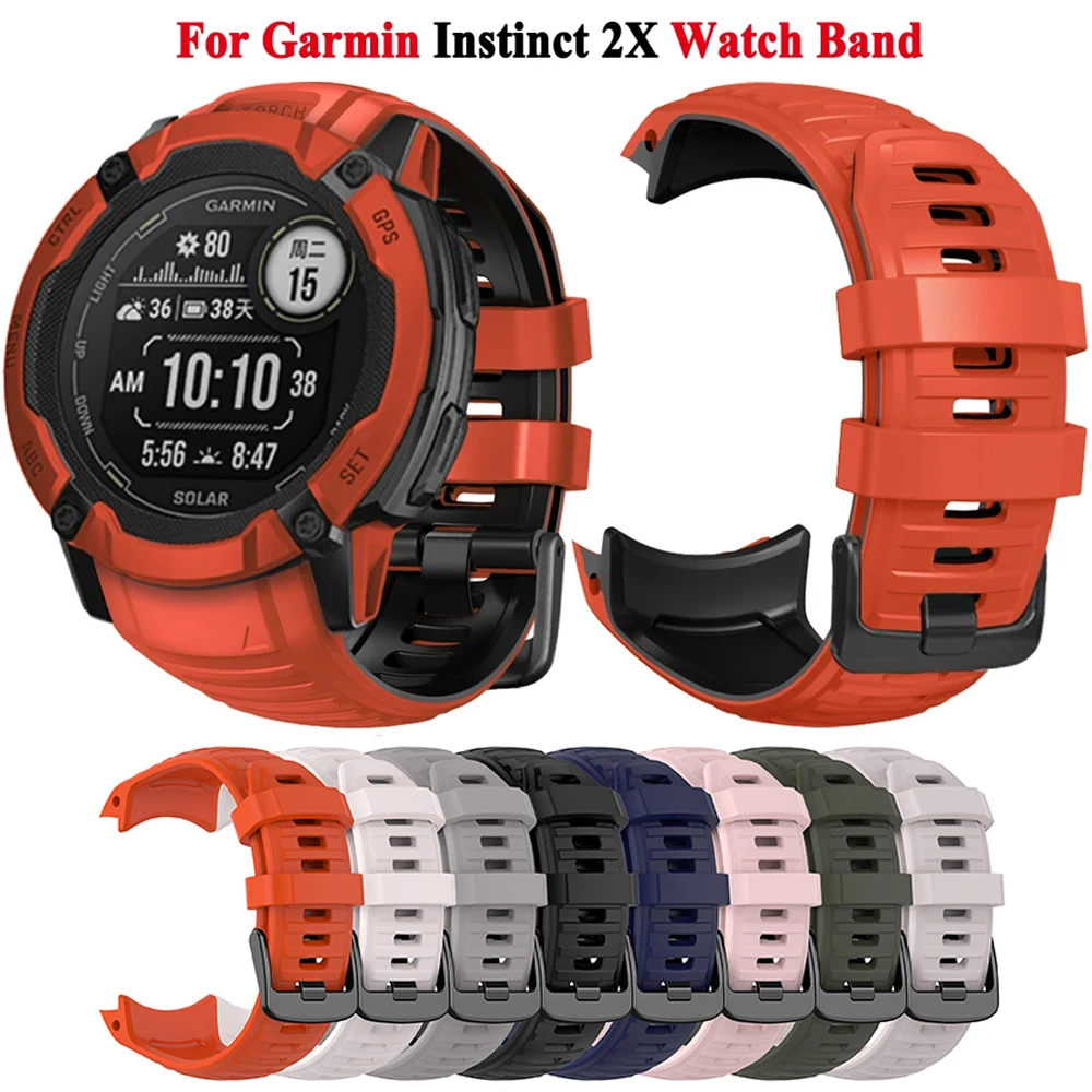Pulseira para garmin instinto 2x solar smartwatch bandas silicone pulseira de substituição pulseiras esporte relógio acessório