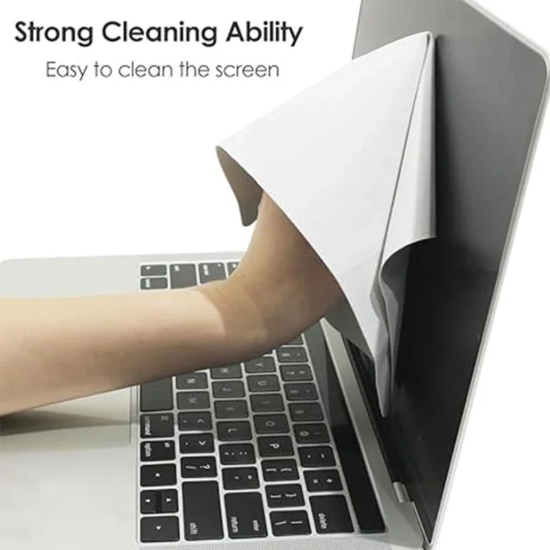Pano de limpeza de microfibra à prova de poeira, capa para teclado de notebook, kit de limpeza de tela de laptop para MacBook Pro 13/15/16 polegadas