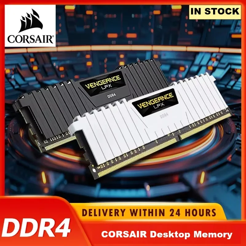 Memória RAM DDR4 CORSAIR Vengeance LPX 16GB 8GB 3200MHz 3600MHz Dimm Memória para PC4 Gaming Suporte para Placa-Mãe