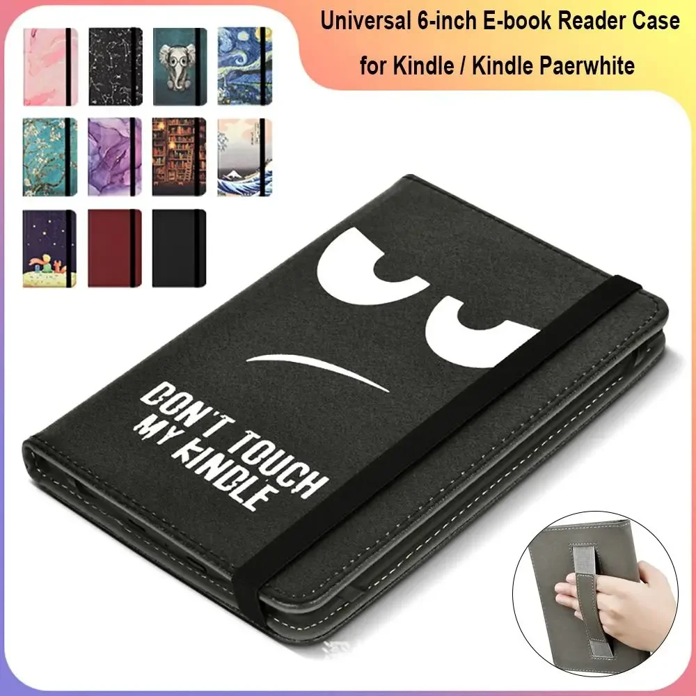 Estojo protetor universal para E-book Reader, capa com alça de mão, proteção total para Kindle 10, 11th, Paperwhite 1, 2, 3, 4, 6" Estojo protetor universal para E-book Reader, capa com alça de mão, proteção total para Kindle 10, 11th, Paperwhite 1, 2, 3, 4, 6"