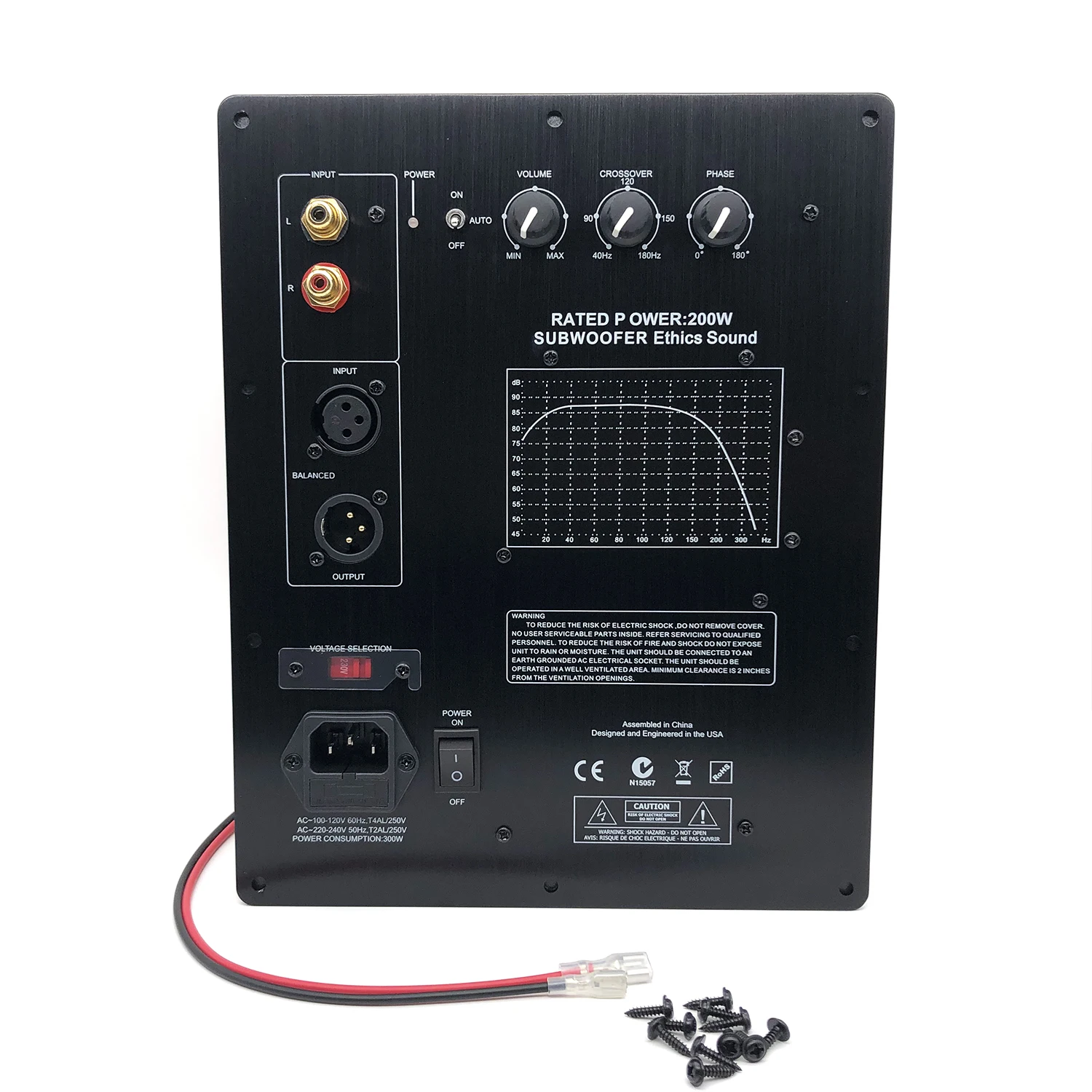 2025new placa amplificadora de subwoofer ativo digital de alta fidelidade mono 200w placa amplificadora de graves puros áudio de home theater 110/220v