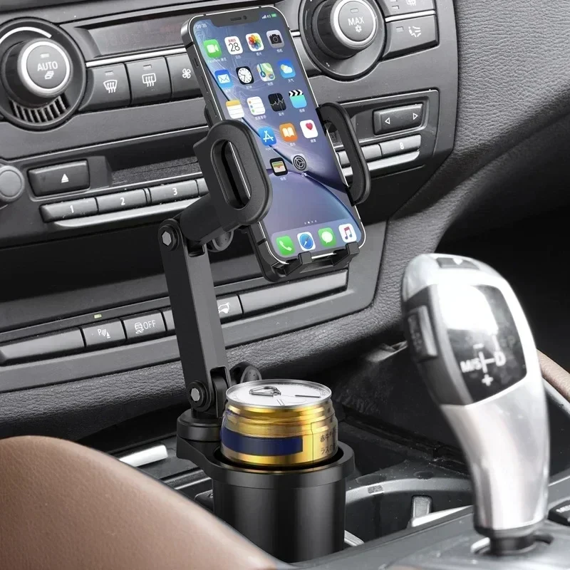 Suporte Expansível para Copos de Carro com Rotação 360°, Suporte para Celular para Smartphone, Acessórios para Interior de Carro