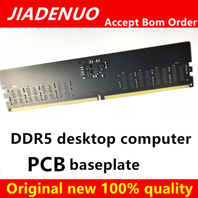 (1 unidade) Placa PCB Vazia para RAM DDR5 de Computador Desktop, 8-Bit, Face Única, 8 Posições para Componentes de Memória, Componentes Pequenos Pré-Soldados