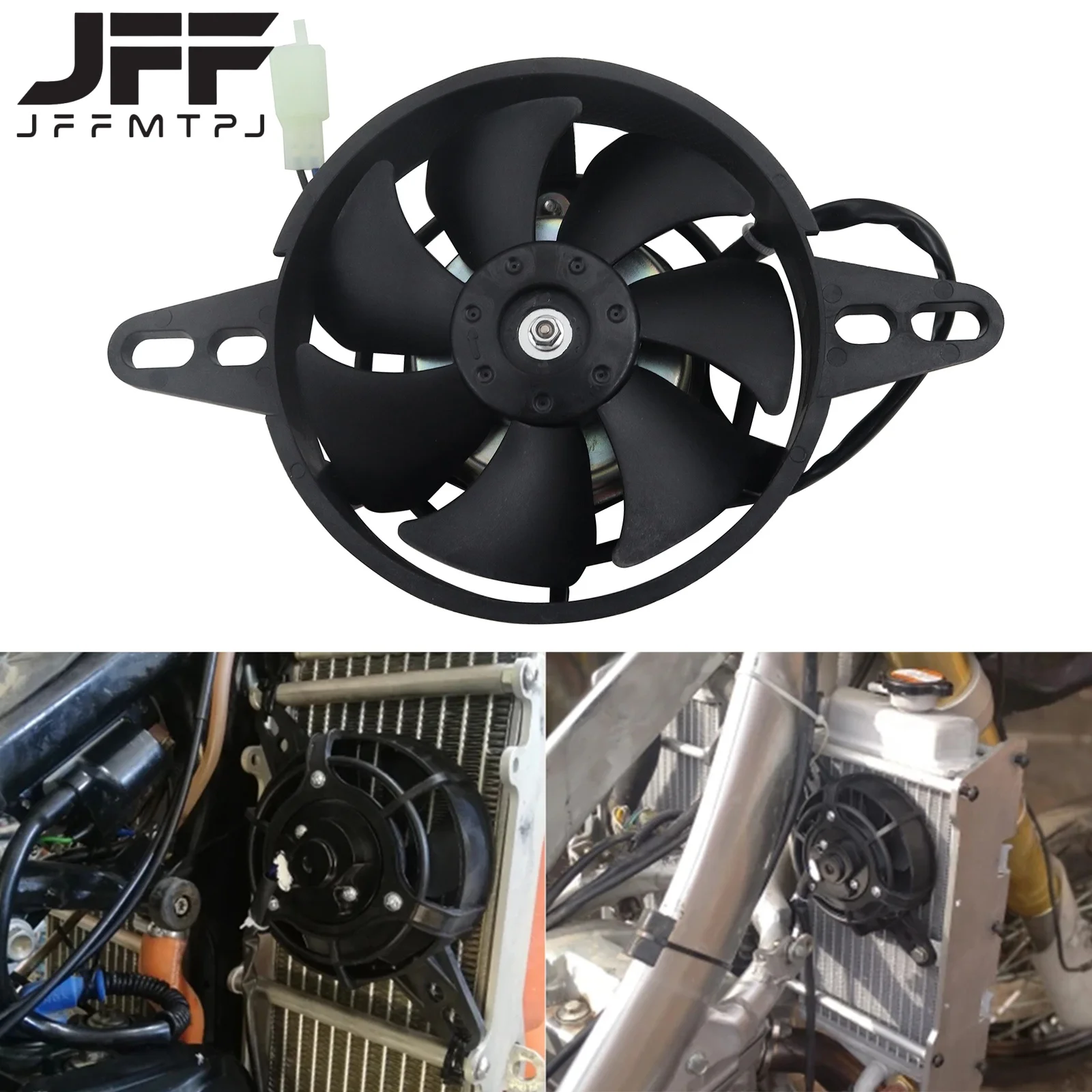 Ventilador de refrigeração universal para radiador de motocicleta, refrigerador de óleo, ventilador elétrico de 4 polegadas e 5 polegadas para todas as bicicletas da sujeira, motocross, atv