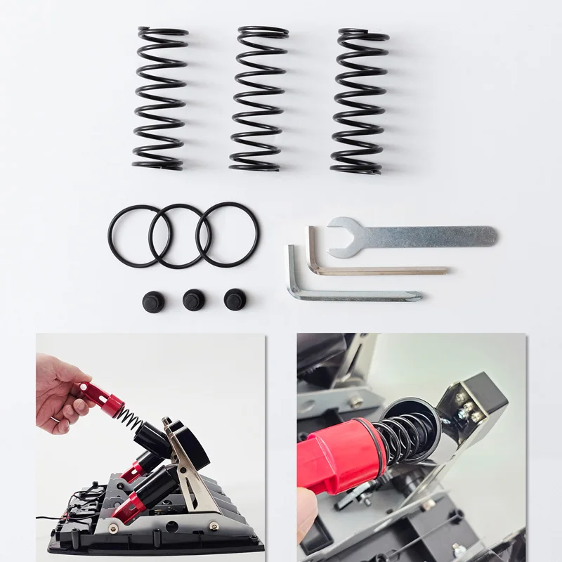 (3 pçs/set) atualização mod pedal mola kit modificação da embreagem do acelerador de freio para logitech g25 g27 g29 g920 g923 dfgt roda corrida