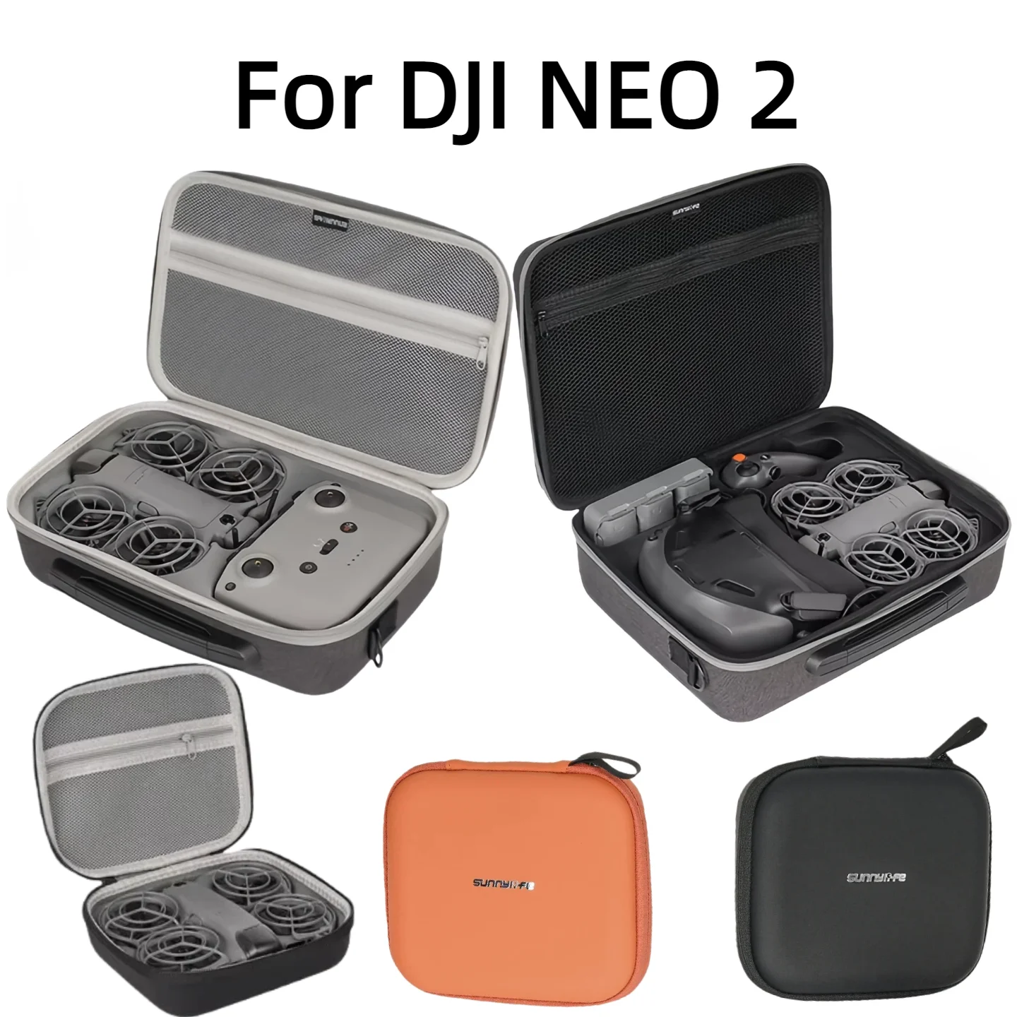 Bolsa de Armazenamento Sunnylife Estojo Protetor à Prova de Choque para Óculos de Voo DJI NEO 2 Acessórios para Drone N3/Motion 3