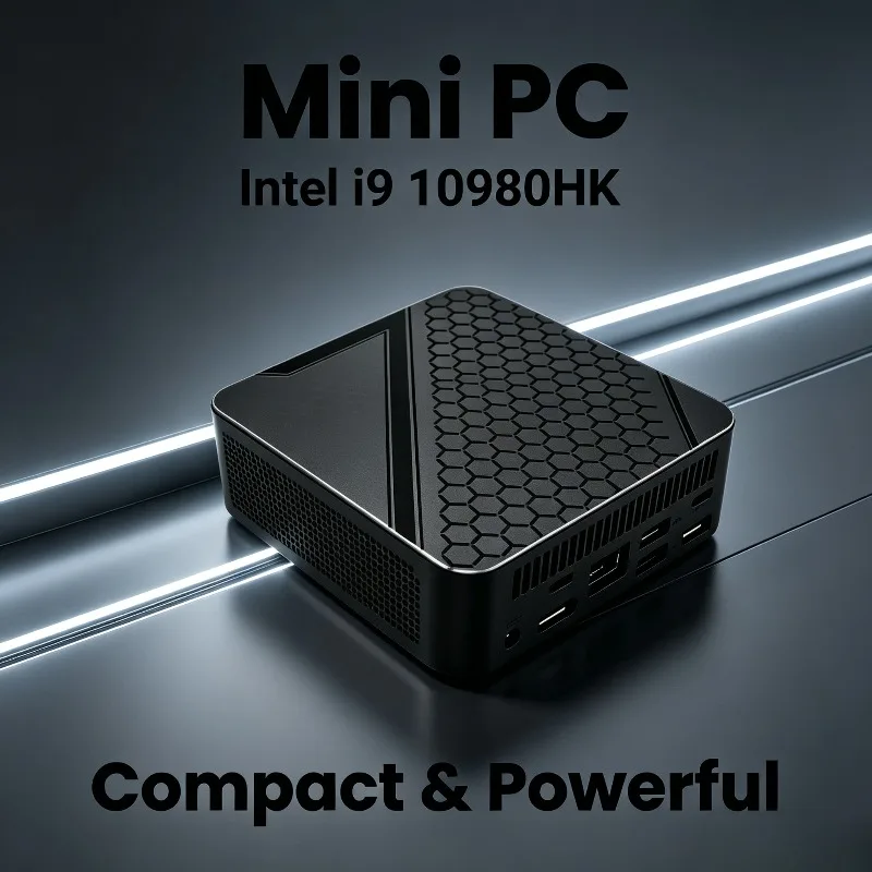 Mini PC Intel i9 10980HK Novo Portátil de Alto Desempenho USB 3.0 16GB RAM DDR4 Wi-Fi6 Memória de Alta Frequência