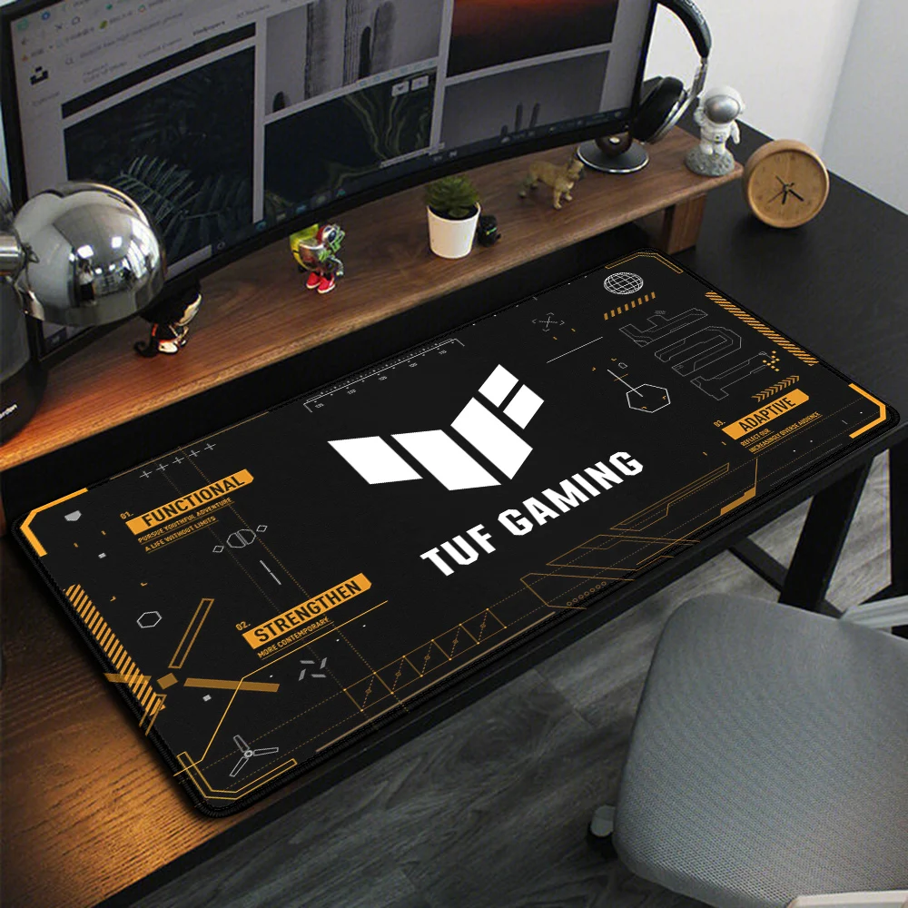 Tuf gaming mouse pad xxl tapete de mesa grande base de borracha computador pc gamers borda costurada mousepad para portátil