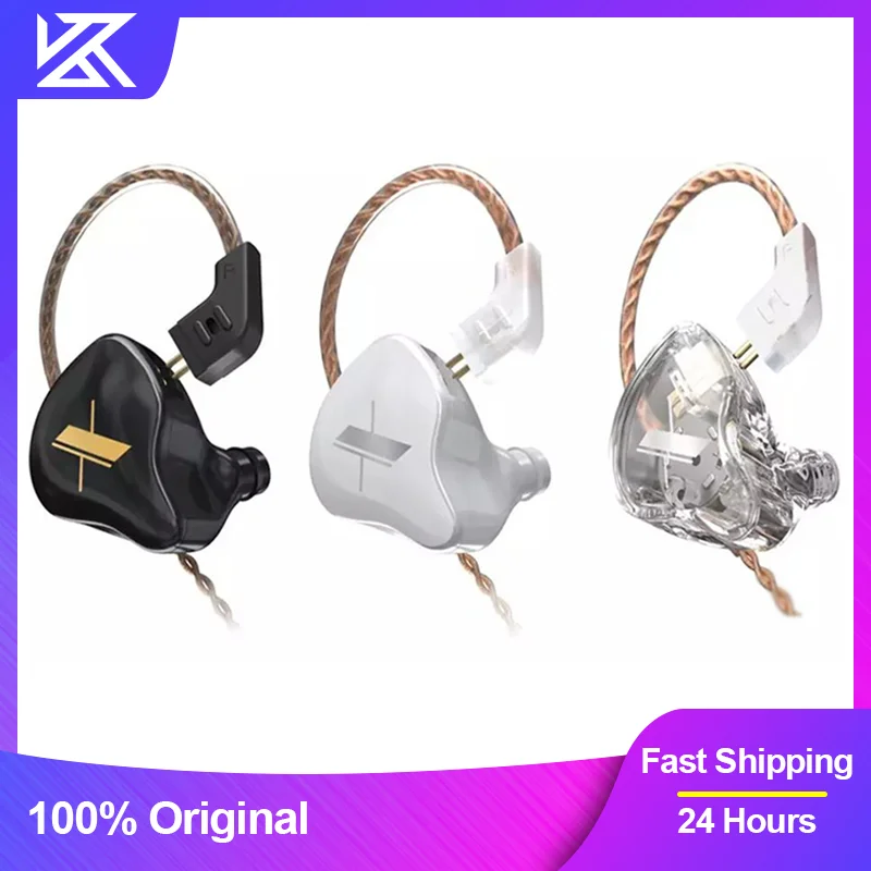Kz edx fones de ouvido com fio com microfone dinâmico alta fidelidade baixo música fones de ouvido com cancelamento ruído esporte fone