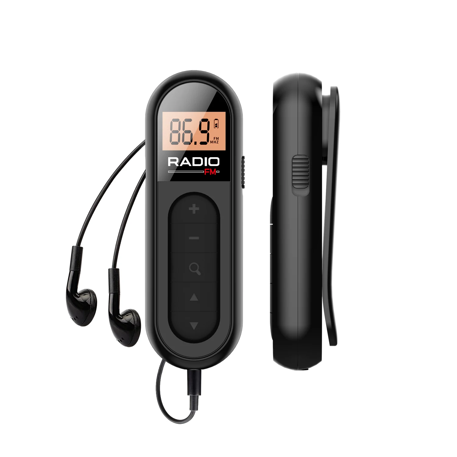 Portátil Recarregável Pocket FM Radio, Digital Tuning, Tela LCD, Belt Clip, Stereo Sound Fone de Ouvido Jac, Melhor Recepção Portátil Recarregável Pocket FM Radio, Digital Tuning, Tela LCD, Belt Clip, Stereo Sound Fone de Ouvido Jac, Melhor Recepção