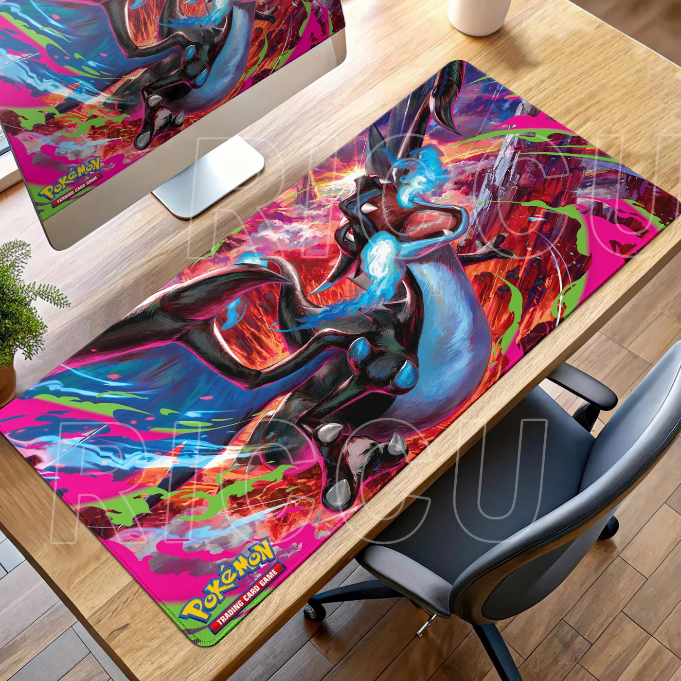 Mouse Pad de Anime Charizard, Tapete de Mesa para Jogos, Acessórios para Gamers, Grande Tapete para Computador, Escritório, PC, Laptop, Teclado, Mousepad Pokémon Mouse Pad de Anime Charizard, Tapete de Mesa para Jogos, Acessórios para Gamers, Grande Tapete para Computador, Escritório, PC, Laptop, Teclado, Mousepad Pokémon