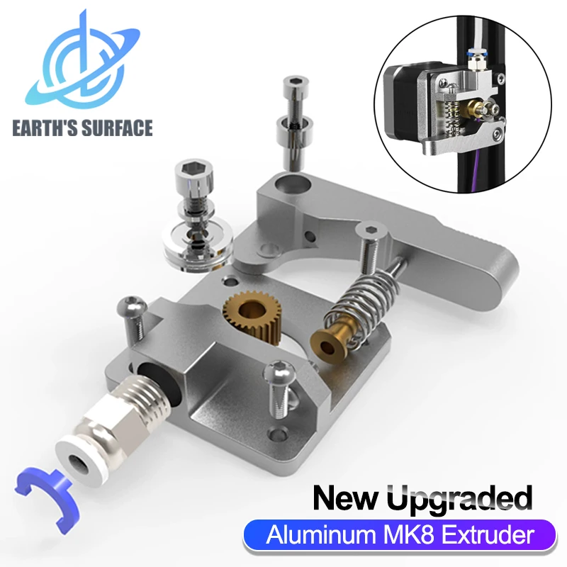 Atualização de alumínio extrusora bowden mk8 extrusora kit alimentação para creality ender3 3 pro ender5 cr10 CR-10S peças impressora 3d