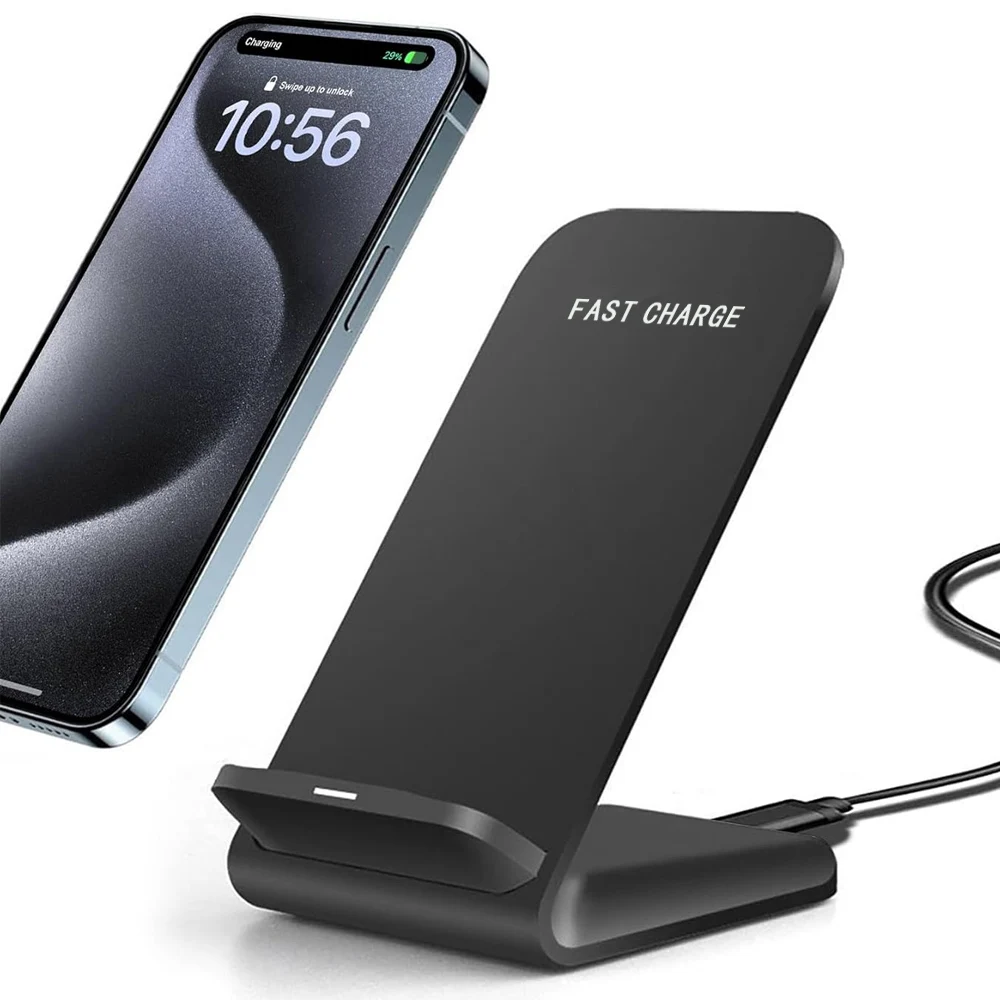 Suporte de Carregamento Sem Fio Rápido Compatível com Samsung S24/S23/S22/S21 Ultra, iPhone 17‑12 Pro Max e Smartphones Xiaomi Suporte de Carregamento Sem Fio Rápido Compatível com Samsung S24/S23/S22/S21 Ultra, iPhone 17‑12 Pro Max e Smartphones Xiaomi