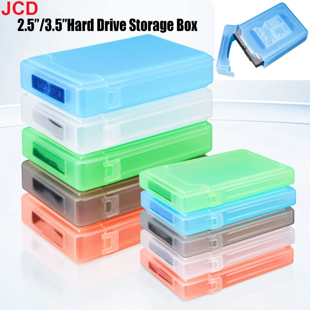 Capa Protetora de Plástico à Prova de Choque para HDD/SSD Externo IDE SATA de 3.5 e 2.5 Polegadas, Caixa de Armazenamento para Disco Rígido de 3.5' e 2.5'' Capa Protetora de Plástico à Prova de Choque para HDD/SSD Externo IDE SATA de 3.5 e 2.5 Polegadas, Caixa de Armazenamento para Disco Rígido de 3.5' e 2.5''
