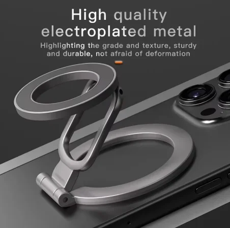 Suporte de Anel Magnético Unilateral para Celular, Suporte Portátil para Smartphone para Uso em Academia e Carro